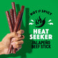 Lorissa'S Kitchen Premium Grass-Fed & Finished Beef Jerky Snack Sticks 24-Pack: Jalapeo Flavor, 8G Protein, Certified Free From