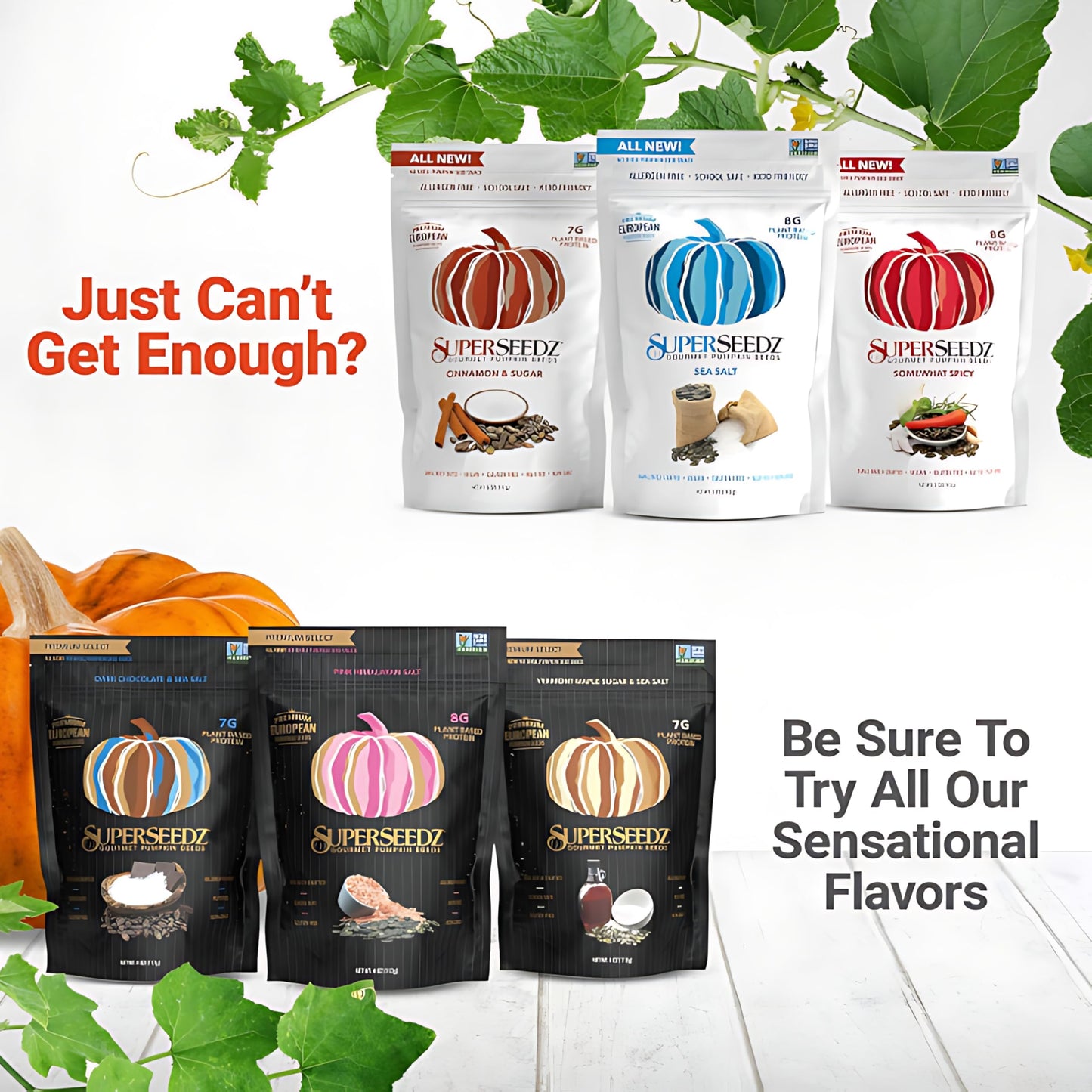 SuperSeedz Raw Styrian Pumpkin Seeds, Raw Unsalted Pepitas, 12oz, Vegan, Gluten Free, Nut Free, Plant Based Protein