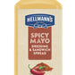 HELLMANNS Spicy Mayonnaise, 1 Gallon Jar, Made with 100% Cage Free Eggs, Gluten Free, Vegetarian, Kosher, 128 oz