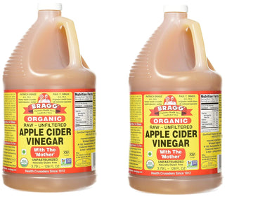 Bragg Organic Apple Cider Vinegar, Raw & Unfiltered, 128 Fl Oz - 2 Bottles