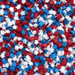Manvscakes Colored Sugar Sprinkles, Patriotic Red White and Blue, 8 Ounce