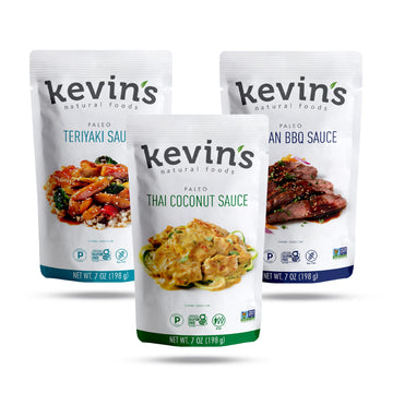 Kevin'S Natural Foods Paleo Simmer Sauce Variety Pack - Stir-Fry Sauce, Gluten Free, No Preservatives, Non-Gmo - 3 Pack (Teriyak