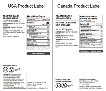 Food To Live Toasted Black Sesame Seeds, 8 Ounces - Crunchy And Nutritious Snack, Oven Roasted, Unsalted, No Oil Added, Perfect