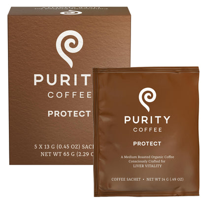 Purity Coffee PROTECT Highest Antioxidant Light-Medium Roast - USDA Certified Organic Specialty Grade Arabica Single-Serve Packe