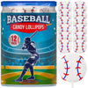 Baseball Lollipops 12Pk- Baseball Sucker Lollipops Baseball Candy As Baseball Party Favors & Baseball Goodie Bags - Baseball Sna