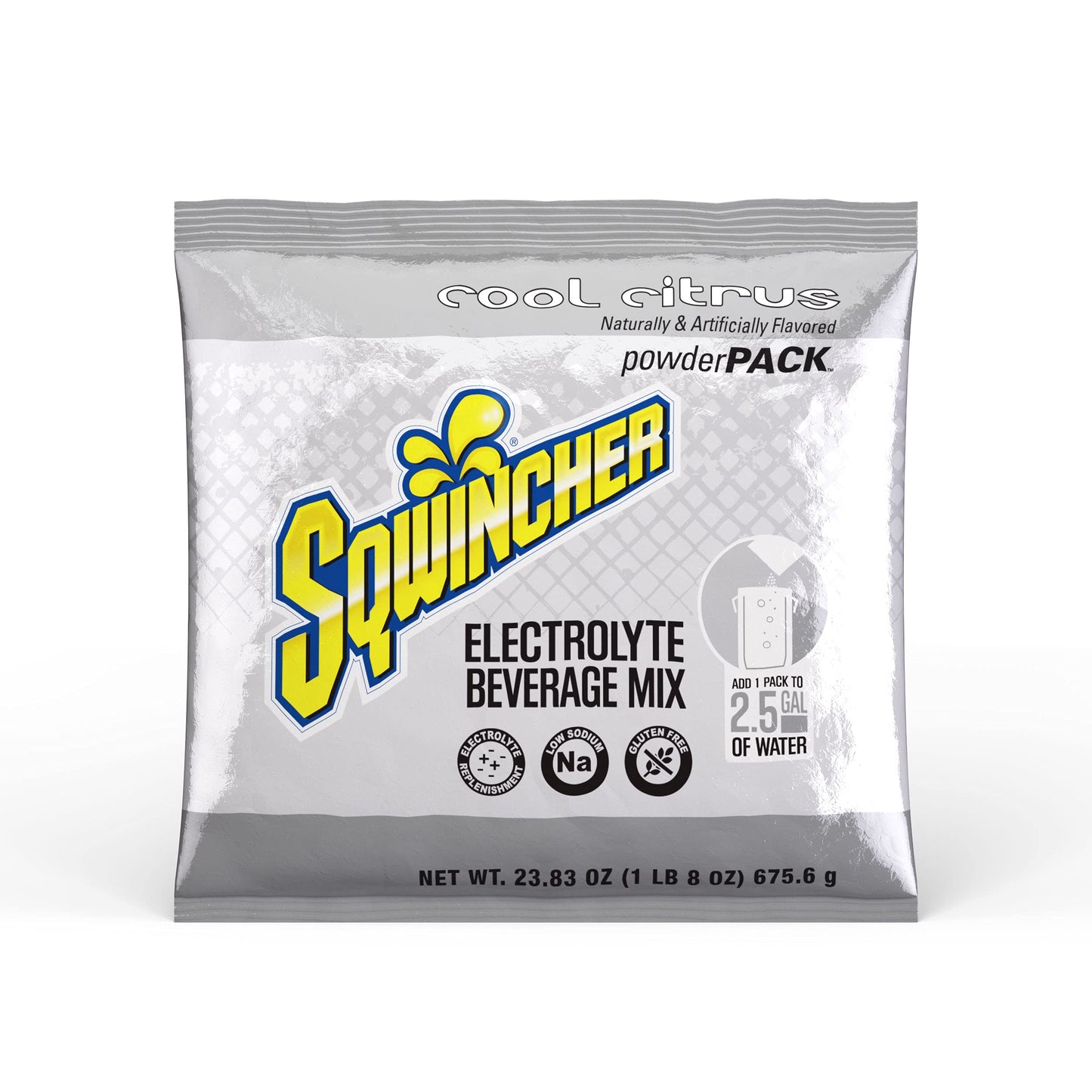 Sqwincher Powder Pack | Cool Citrus Flavored | Low Calorie | Low Sodium | Electrolyte Replenishment Hydration Drink Mix | Just A
