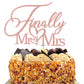 Finally Mr & Mrs Cake Topper,Wedding Anniversary Bridal Shower Party Decorations,Romantic Wedding Party Decorative Cake Toppers