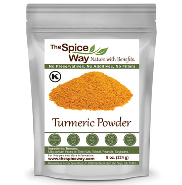 The Spice Way Turmeric Powder - (8 Oz) Powdered Ground Tumeric Root (Curcuma) - Great Turmeric Root Fresh For Curries, Soups, Te