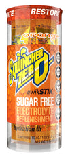 Sqwincher Zero Qwik Stik, Sugar Free, Low Calorie, Low Sodium Electrolyte Replacement Powder Hydration Drink Mix, Orange, 0.11 o