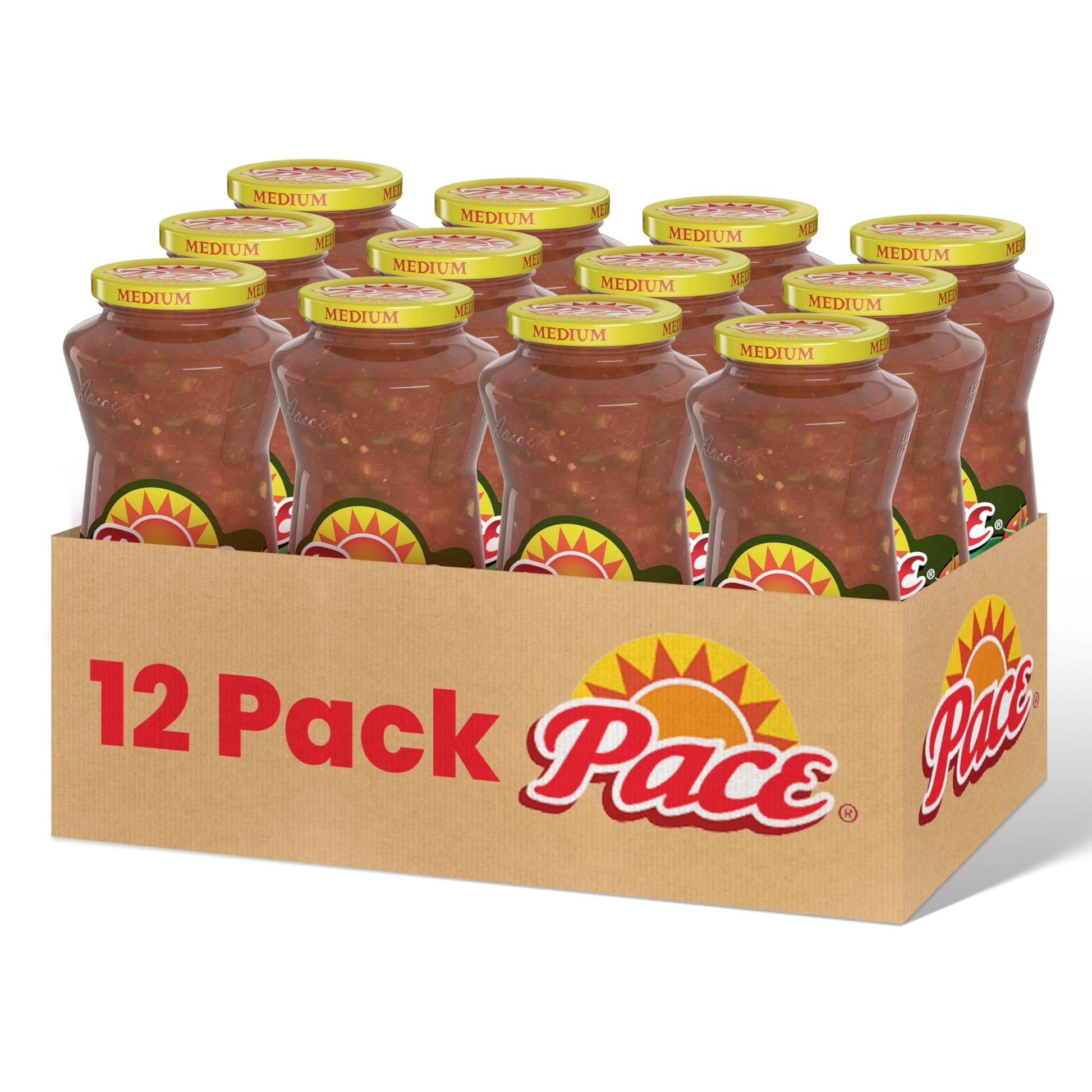 Pace Chunky Medium Salsa, 16 Oz Jar (12 Pack)