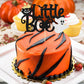 1Pc Little Boo Halloween Cake Topper Glitter Happy Boo Day Ghost Cake Pick Decoration For Baby Shower Kids Birthday Happy Hallow