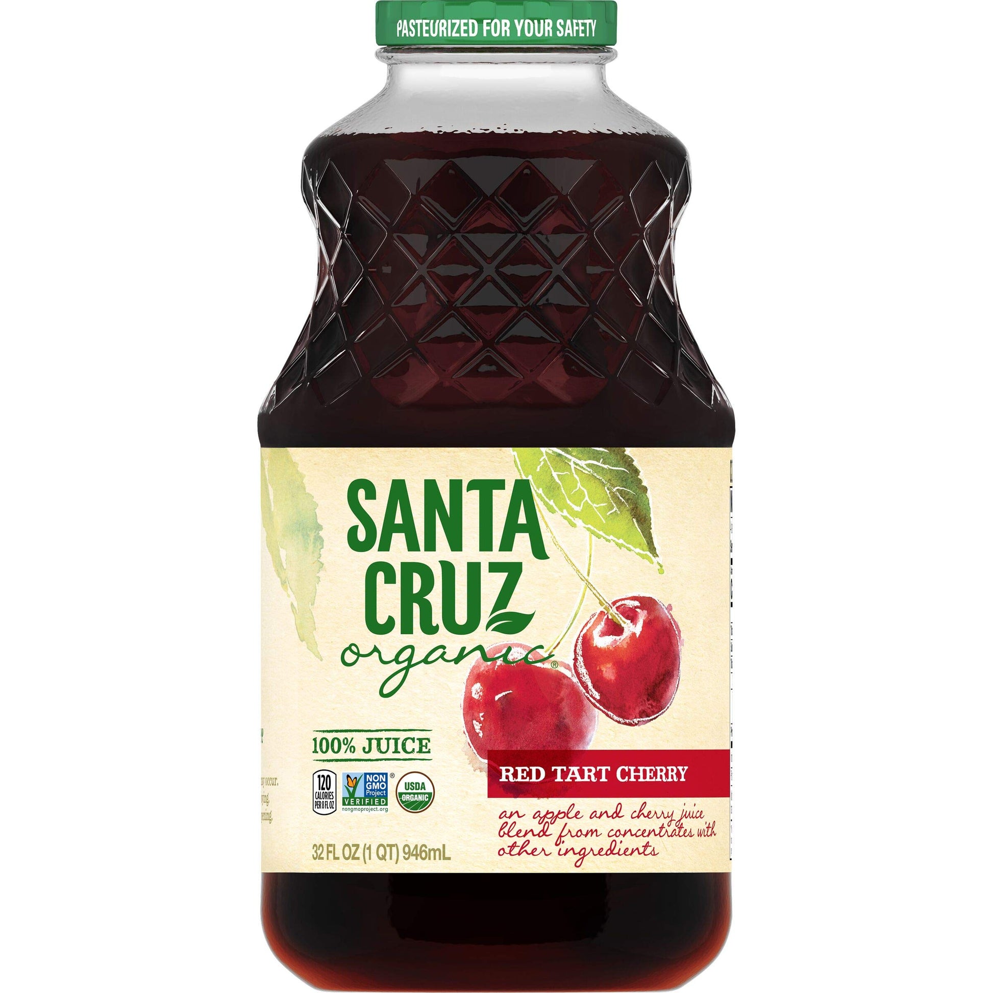 Santa Cruz Organic Red Tart Cherry Juice Blend  32 Ounces