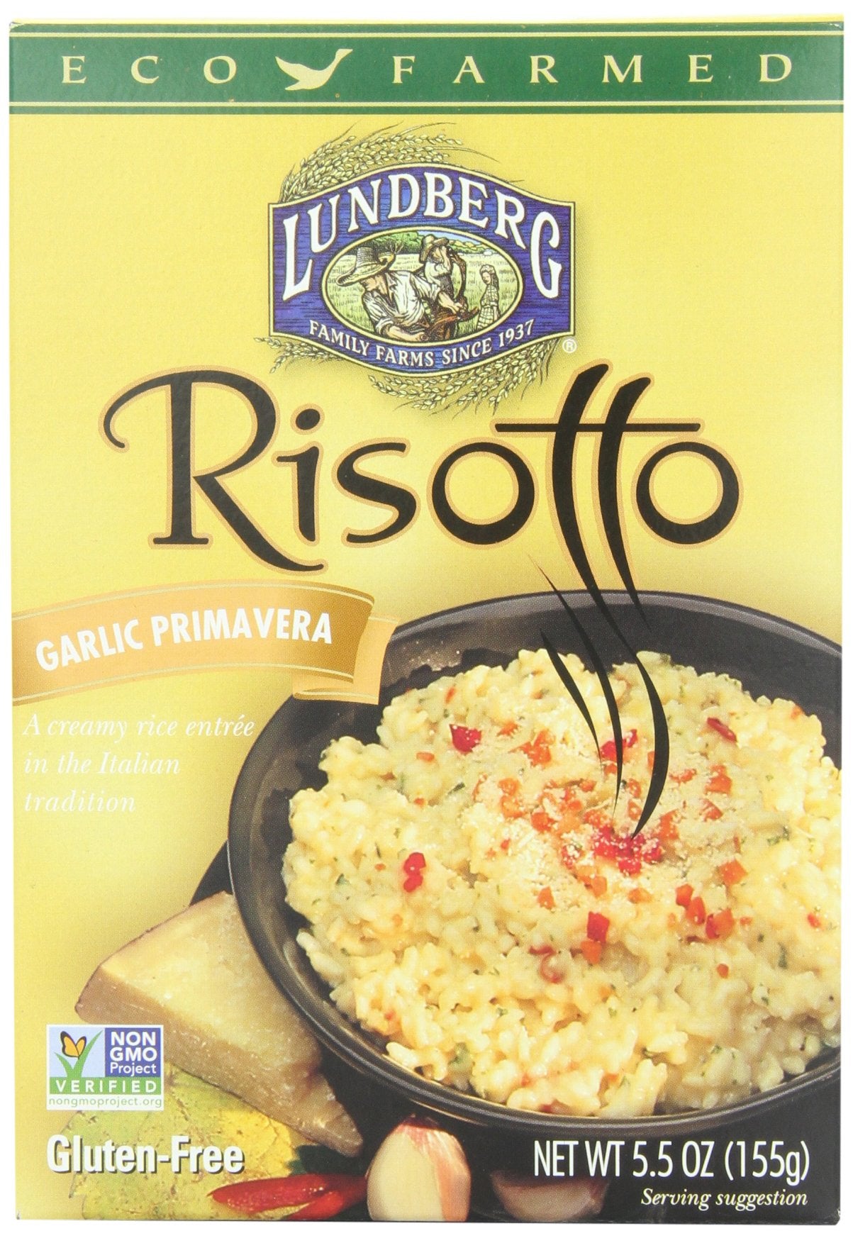 Lundberg Family Farms Garlic Primavera Risotto 5.5-Ounce Units (Pack Of 12)