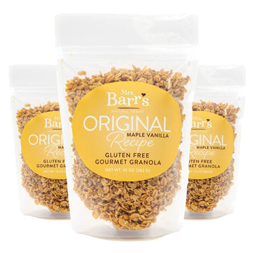 Mrs. Barrs Natural Foods Granola | Maple Vanilla | Certified Organic Gluten Free Oats | Soft Texture | Small Batch | Gourmet Qua