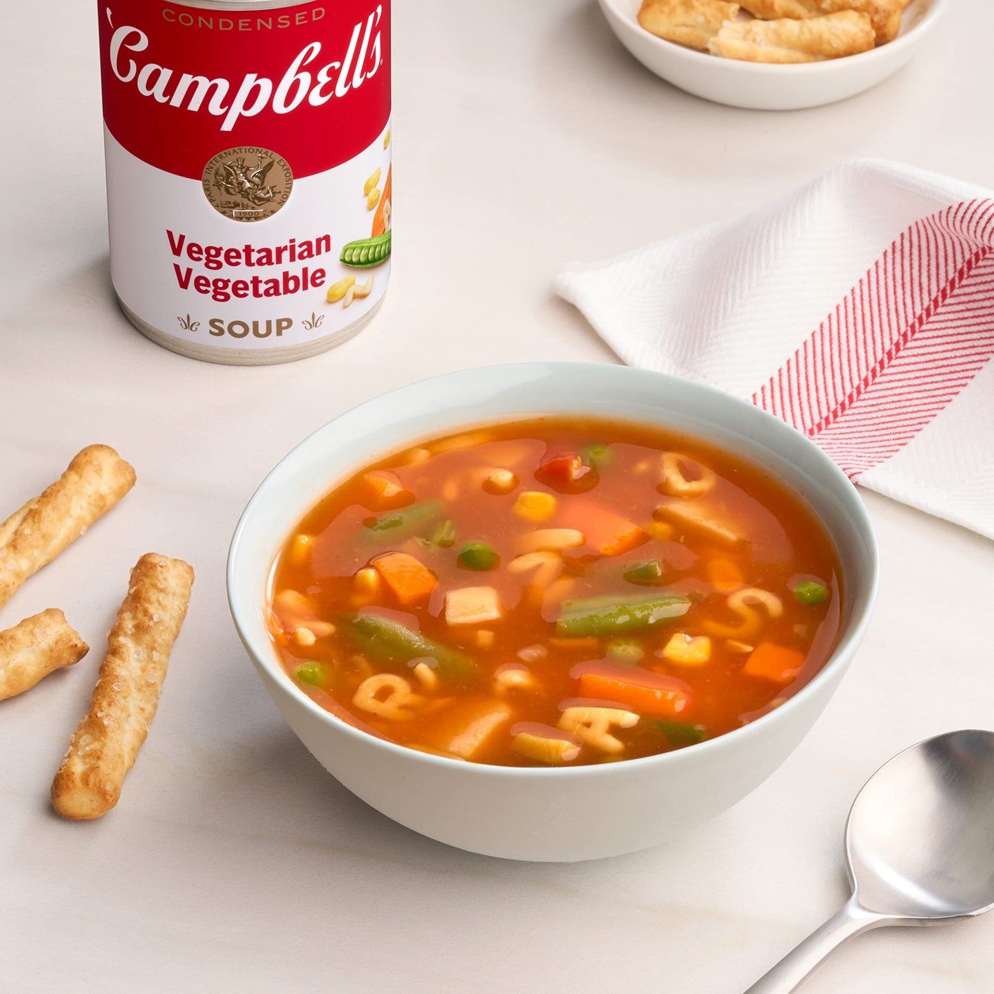 Campbell s Condensed Vegetarian Vegetable Soup, 10.5 oz Can (12 Pack)