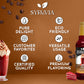 Syruvia Red Velvet Coffee Syrup - 25.4 Fl Oz Premium Coffee Flavoring Syrup - Kosher Coffee Syrups, Gluten Free, No Coloring, Pe