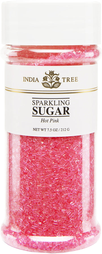 India Tree Pink Sparkling Sugar, 7.5 oz