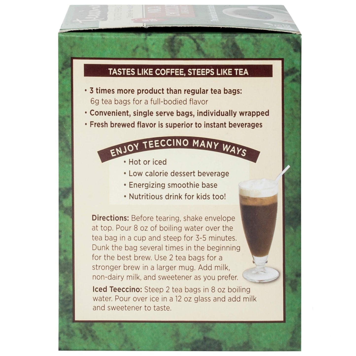 Teeccino Chocolate Herbal Tea Bags, Caffeine Free, 10 Count (Pack of 6), Model 40130
