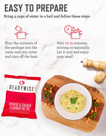 Readywise - Gluten Free Bucket, 84 Servings, Emergency, Mre Meal Food Supply, Premade, Freeze Dried Survival Food For Hiking, Ad