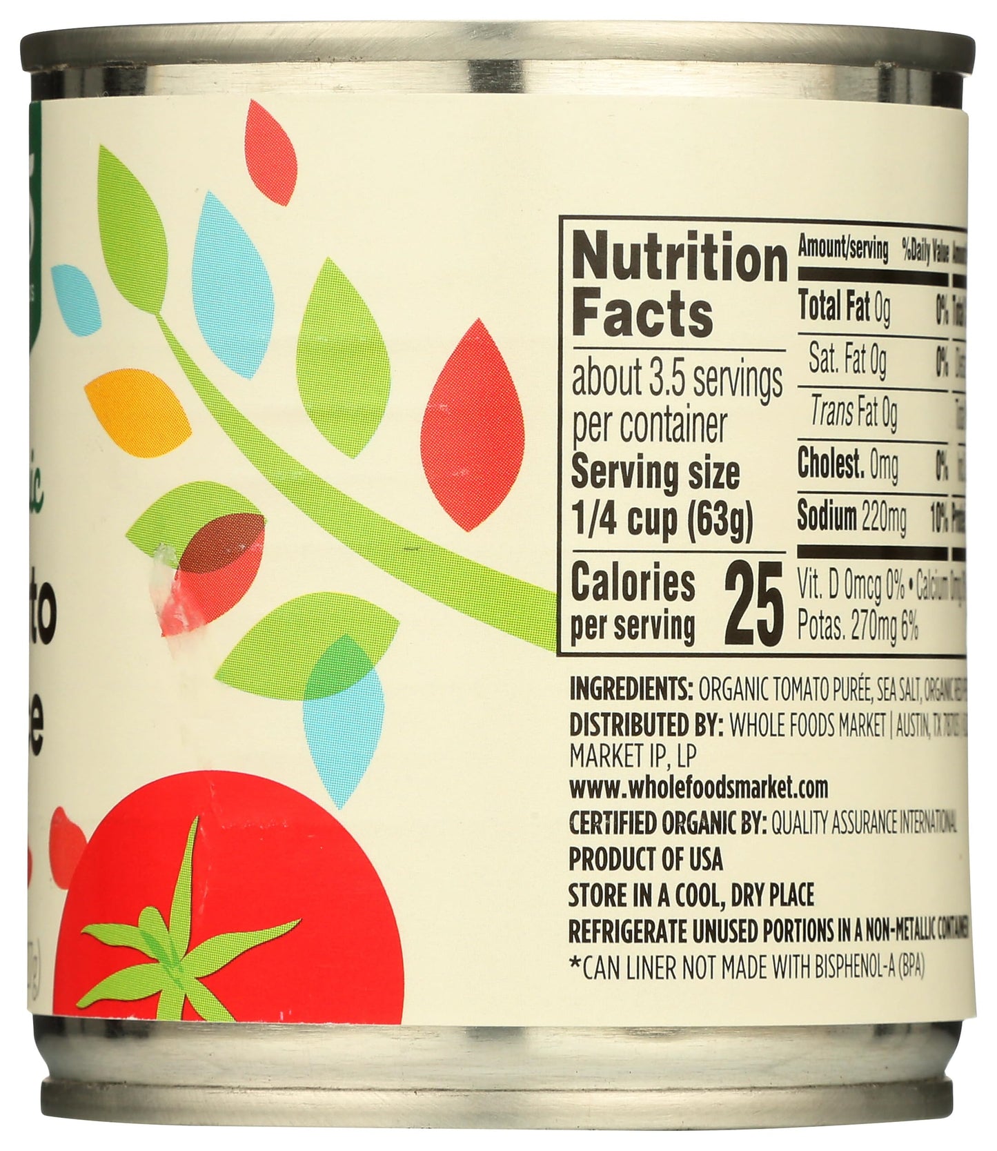 365 By Whole Foods Market, Sauce Tomato Organic, 8 Ounce