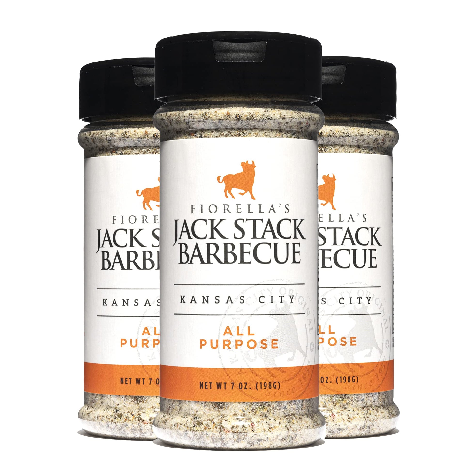 Fiorellas Jack Stack Barbecue All Purpose Dry Rub Seasoning 3 Pack - 7oz Each for Chicken, Beef, Ribs, Vegetables, Seafood