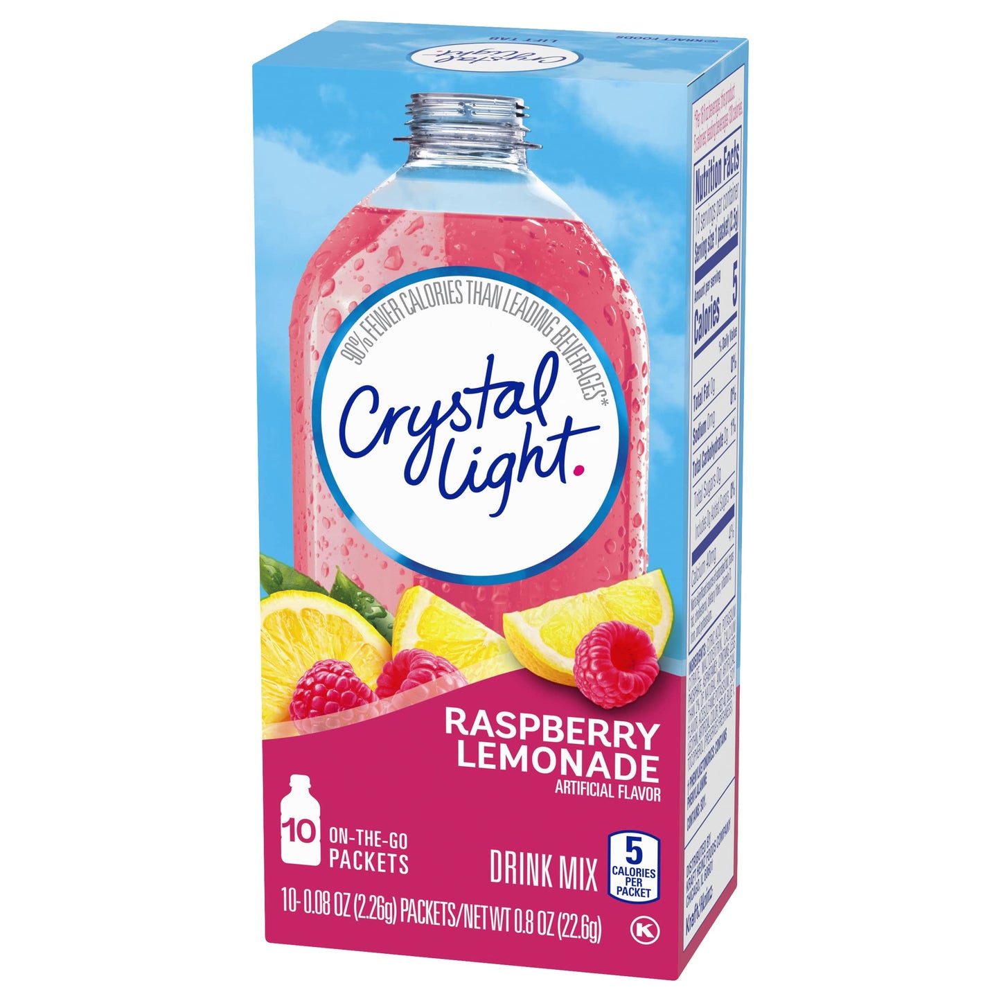 Crystal+Light+On+The+Go+Raspberry+Lemonade+Drink+Mix%2c+10-Packet+Box+(Pack+of+9)