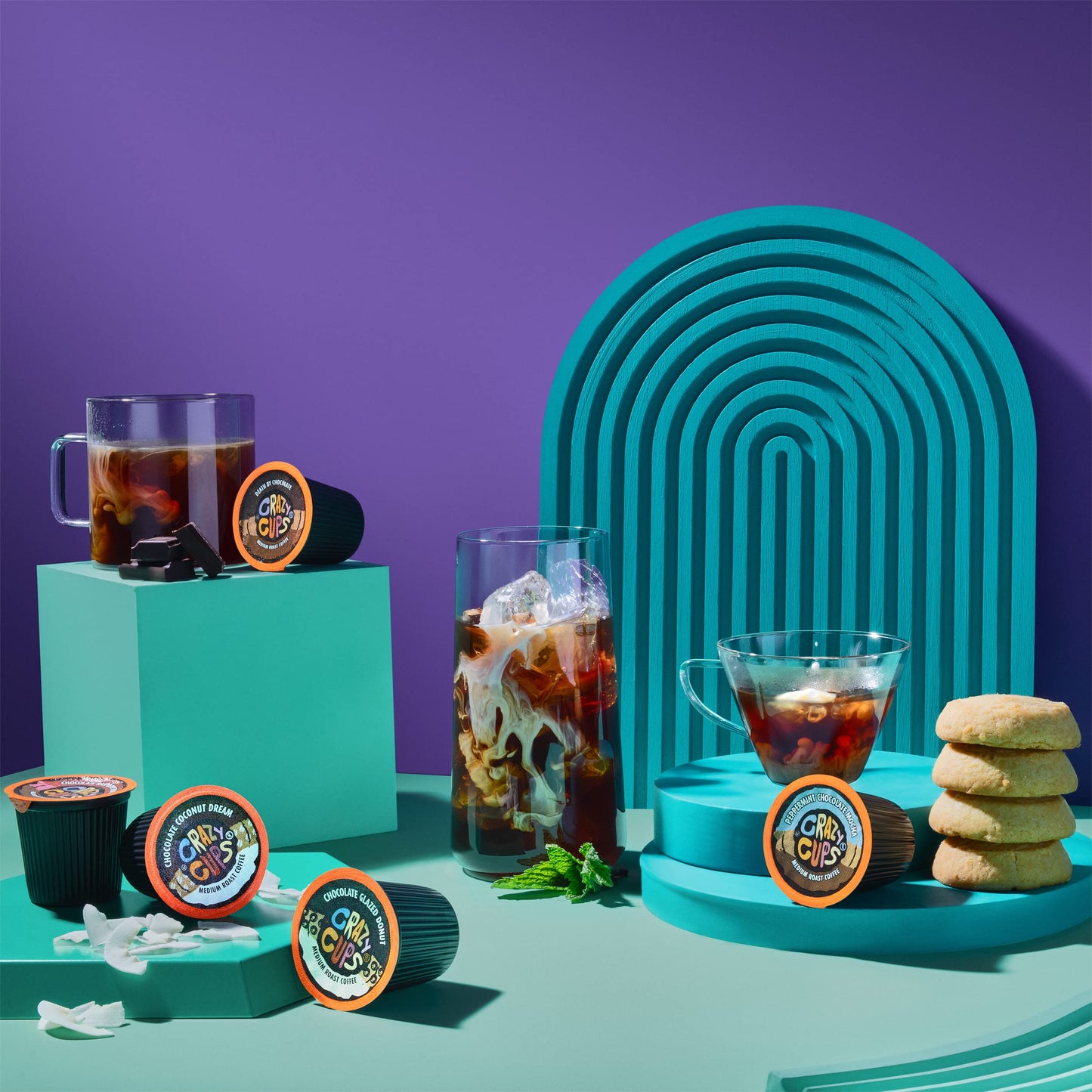 Crazy Cups Flavored Coffee, Chocolate Raspberry Truffle Coffee, Single Serve Coffee For Keurig K Cups Machines, Hot Or Iced Coff