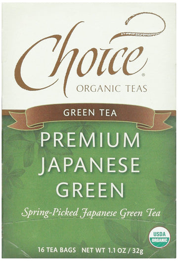 Choice Organic, enhanced Japanese Green Tea, 16 ct