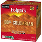 Folgers K Cups 100% Colombian Coffee for Keurig Makers  Medium Roast  72 Count