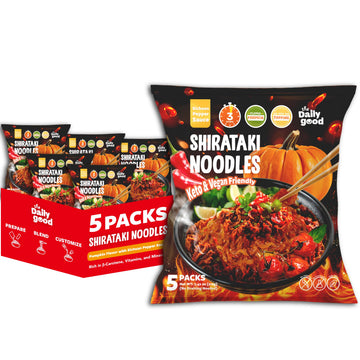 The Daily Good Shirataki Noodles | 30 Seconds Easy Preparation | Healthy, Low Carb and Low Calorie Konjac Pasta | Rice and Pasta
