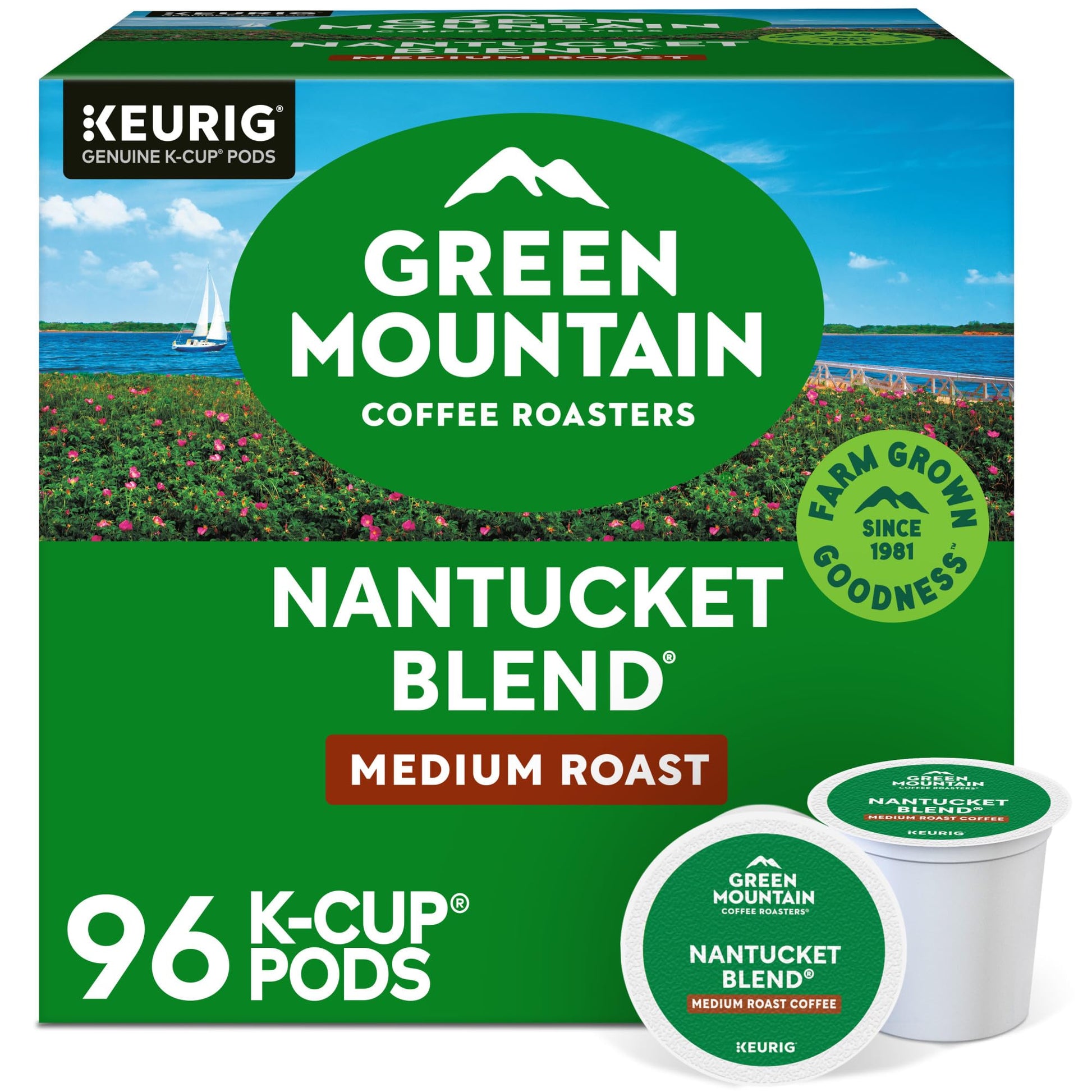 Green Mountain Coffee Roasters Nantucket Blend Keurig Single-Serve K-Cup Pods  Medium Roast Coffee  96 Count