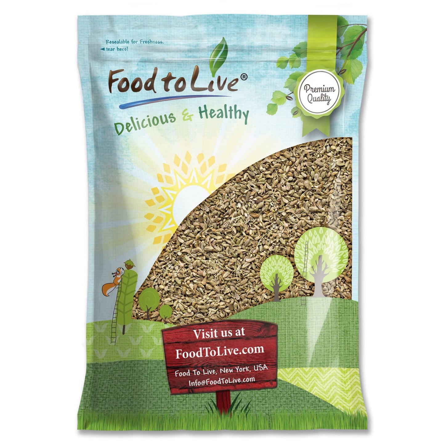 Food to Live Anise Seeds, 5 Pounds - Whole Dried Seed, Kosher, Vegan, Bulk Aniseed Spice. Used in Baked Goods and Beverages, Pai