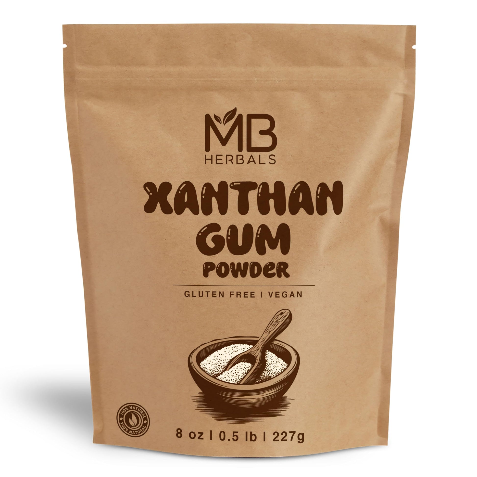 Mb Herbals Xanthan Gum 8Oz (1/2 Lb | 227G) | Gluten-Free Baking Essential | Thickener & Stabilizer For Ice-Creams  Sauces  Gravies & Recipes