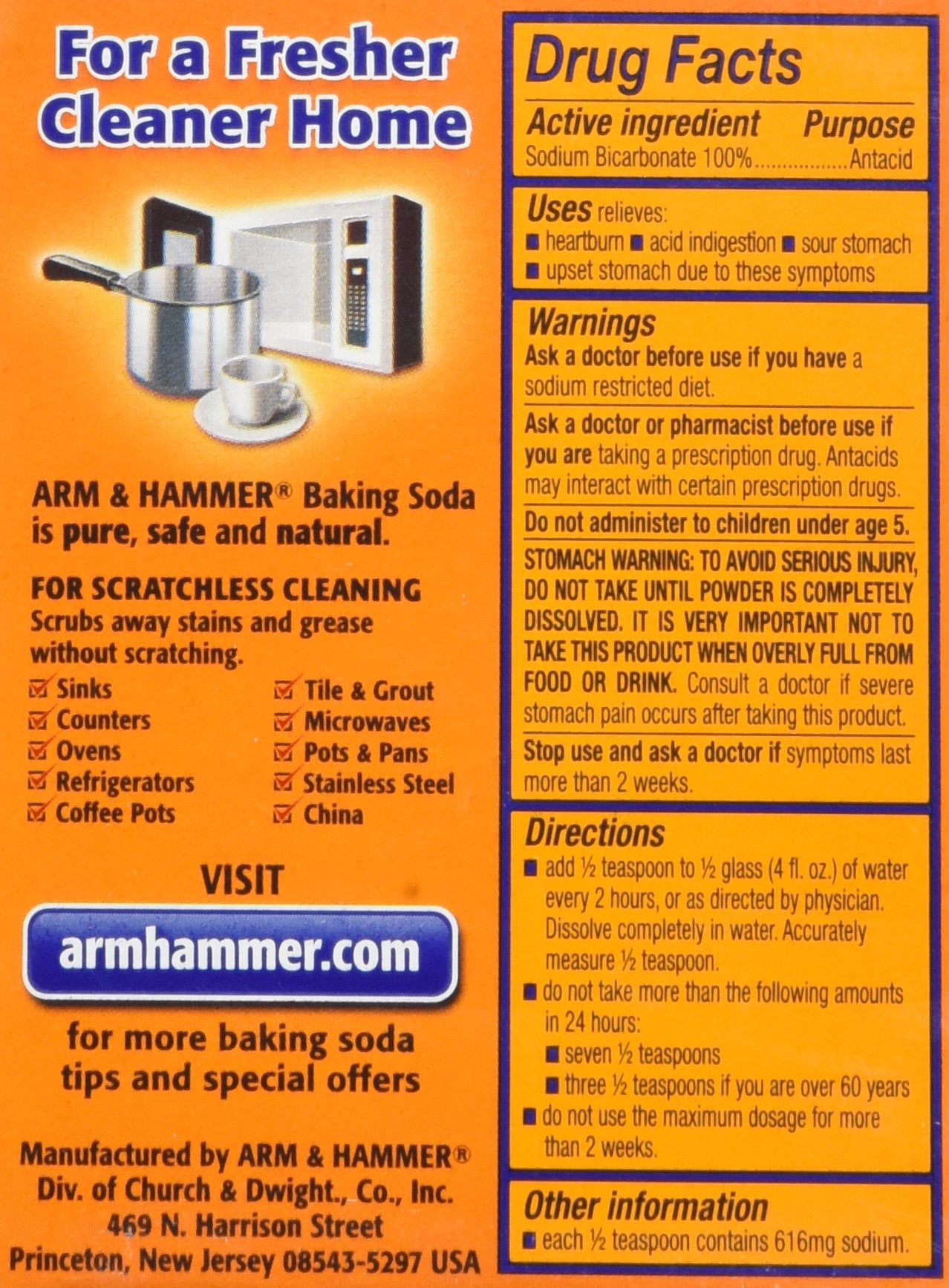 Arm & Hammer Pure Baking Soda, 8 oz
