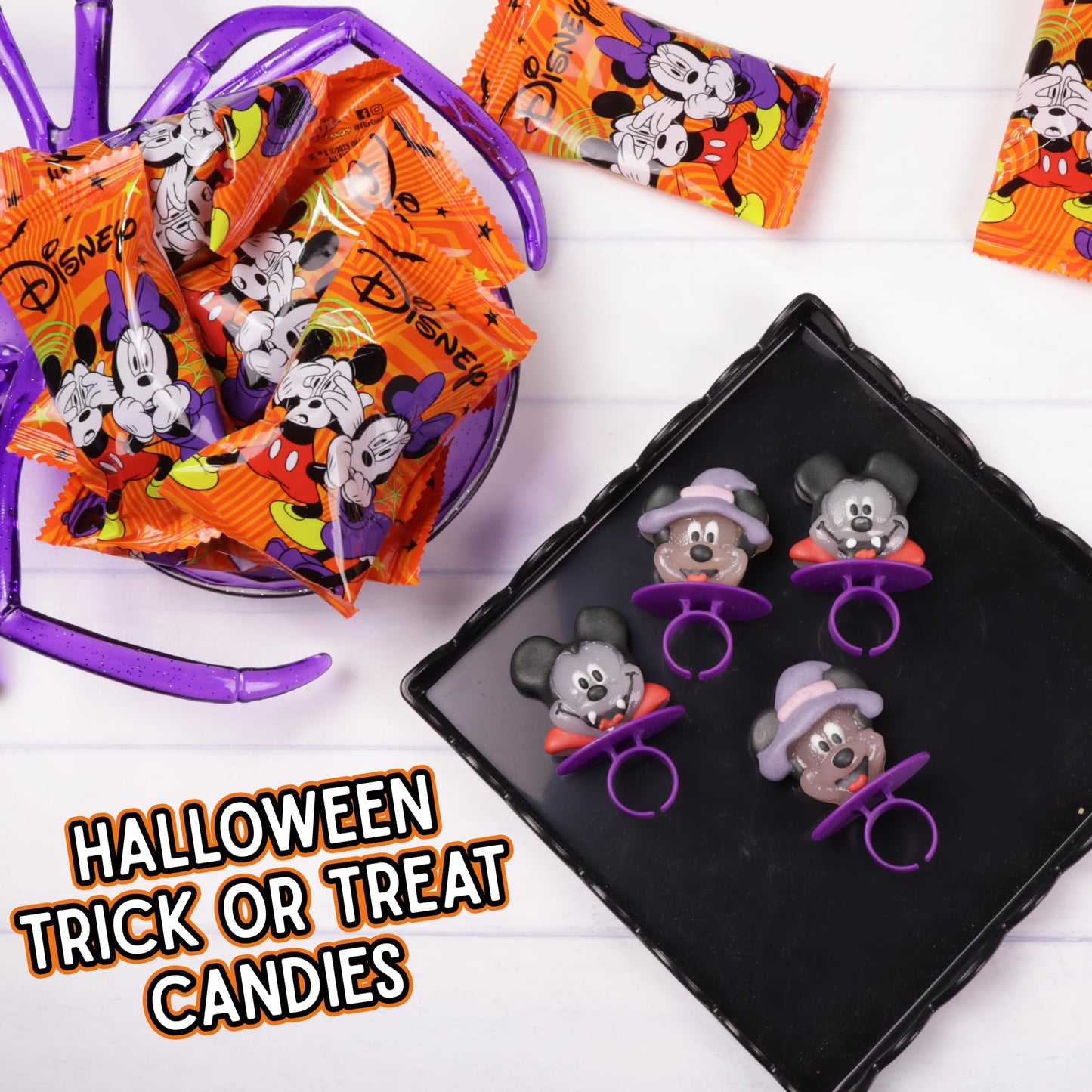Imaginings 3 Limited Edition Disney Halloween Lollipop Rings, 18 Individually Wrapped Suckers, Medium Size