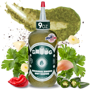 Middle Eastern Green Hot Sauce 9oz (Zhoug) | Organic Hot Sauce with Cilantro, Garlic, Jalapenos, Poblano, Scotch Bonnet Peppers,