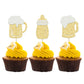 Gyufise Baby Bottle Cupcake Toppers, 24 Pcs Gold Glitter, Perfect for Baby Shower & Birthday Party Decorations