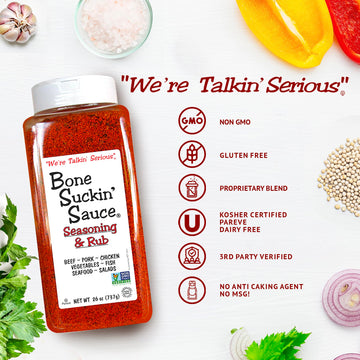 Bone Suckin' Barbecue Sauce - Bbq Seasoning & Rub, Gluten Free, Perfect For Pork Ribs And Spicy Sauce Bbq Fans - 737G (26 Oz)
