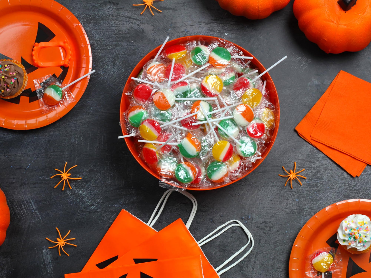 Bulk Lollipops - 5 Pounds - Suckers And Lollipops For Kids - Classic Lollipops - Flat Round Candy Pops Individually Wrapped