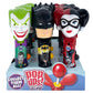 Pop Ups! Batman, Harley Quinn & Joker Lollipop Holder - 12 Lollipops With Cases - Individually Wrapped Candy Party Favors - Just