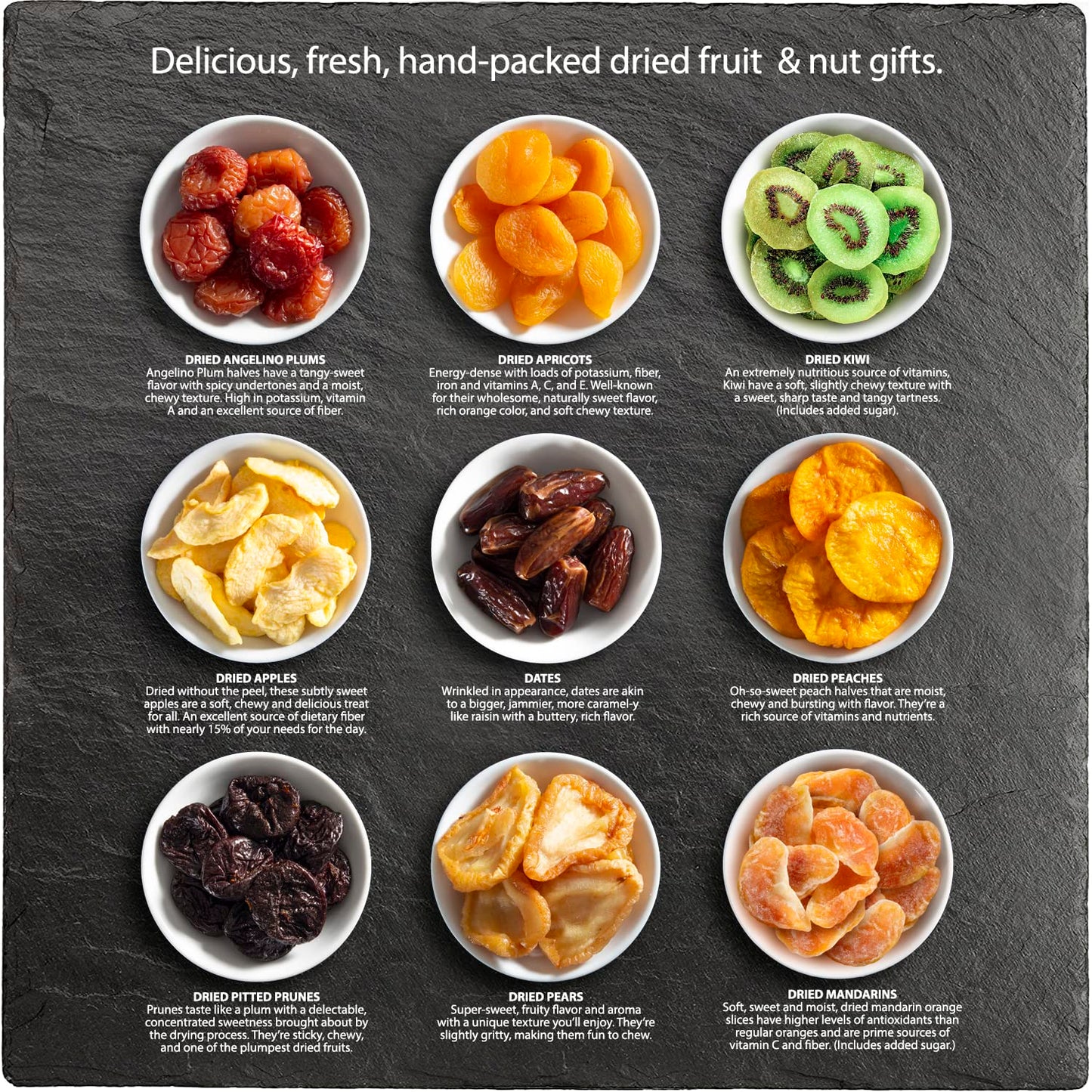 A Gift Inside Sweet Bloom Dried Fruit Deluxe Tray Basket Arrangement for Holiday Birthday Healthy Snack Business Kosher