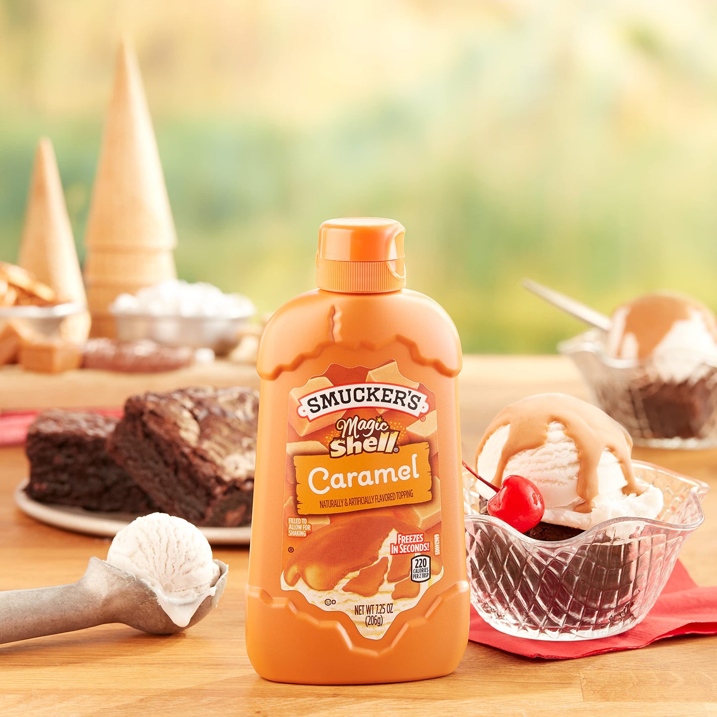 Smucker'S Magic Shell Caramel Flavored Topping, 7.25 Ounces (Pack Of 8)
