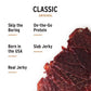 Peoples Choice Beef Jerky Classic Original Big Slab Whole Muscle Cuts Low Sodium High Protein 3 Ounce Pack