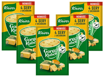 Knorr Goracy Kubek 4 Sery z Grzankami 4 Cheese Soup w Croutons 17g Bag (5-Pack)