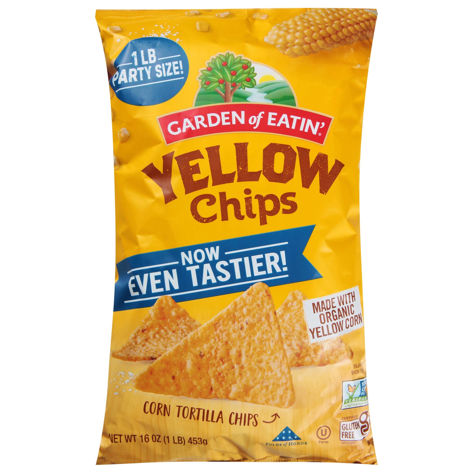 Garden of Eatin Corn Tortilla Chips, Yellow Chips, 1 lb bag