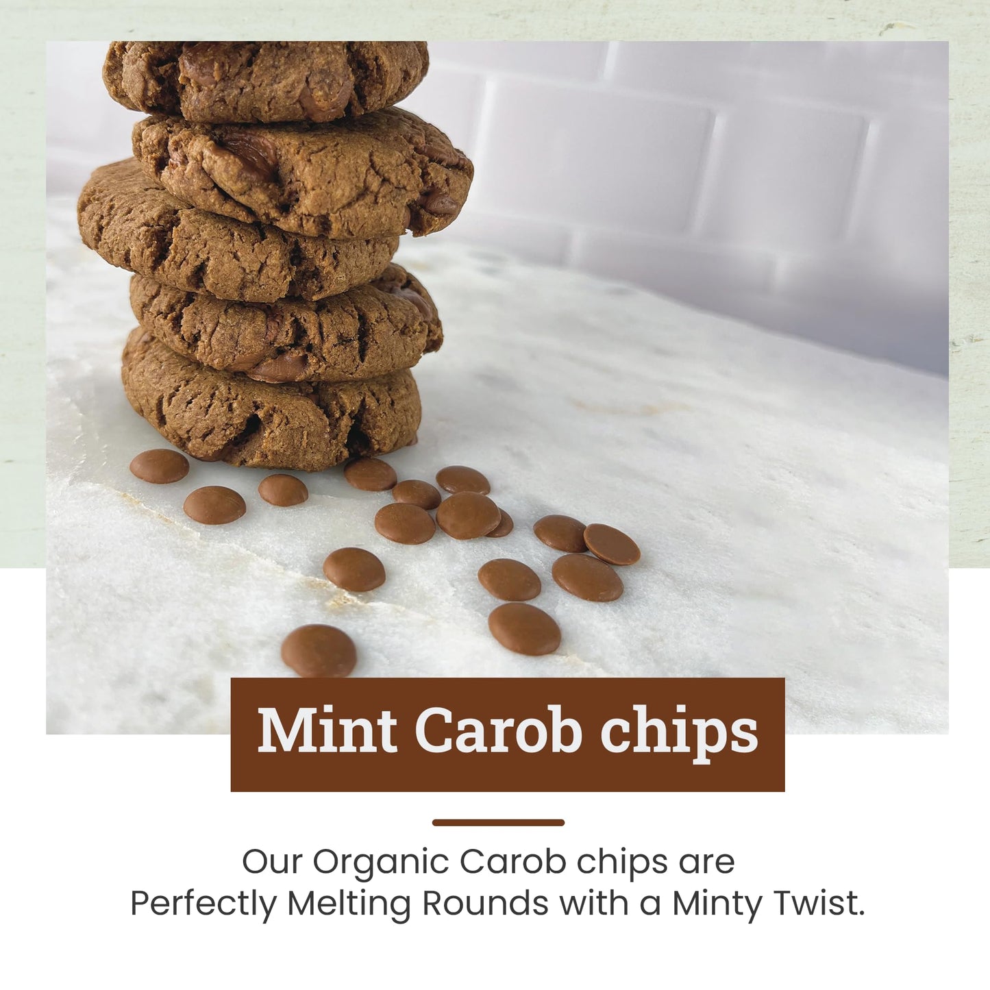 Missy Js Organic Mint Carob Chips 8 Oz 6 Pack | Made With Coconut Sugar Vegan, Gluten And Caffeine Free Healthy Substitute For Chocolate, Perfect For Snacks And  , Personalized Gift