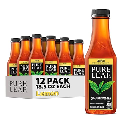 Pure Leaf Iced Tea, Sweetened Lemon, Real Brewed Tea, 18.5 Fl Oz Bottles (Pack Of 12)