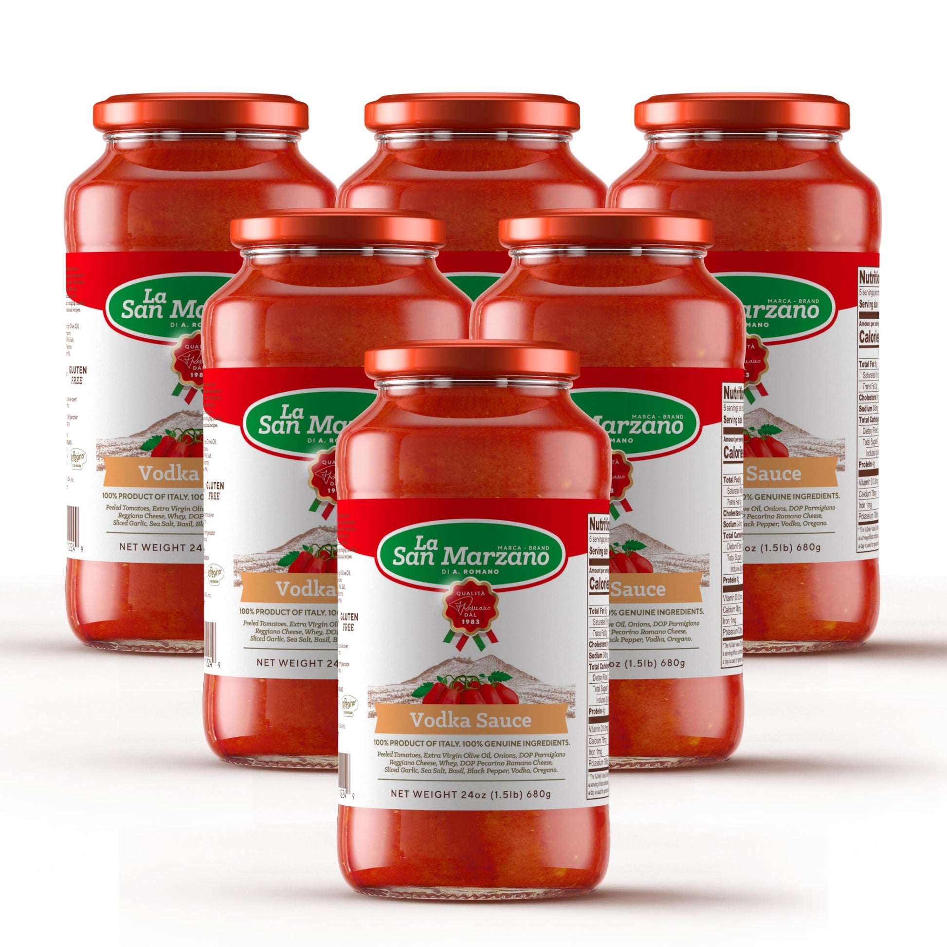 La San Marzano Vodka Sauce - All Natural, Gluten Free, 24 oz (Pack of 6)