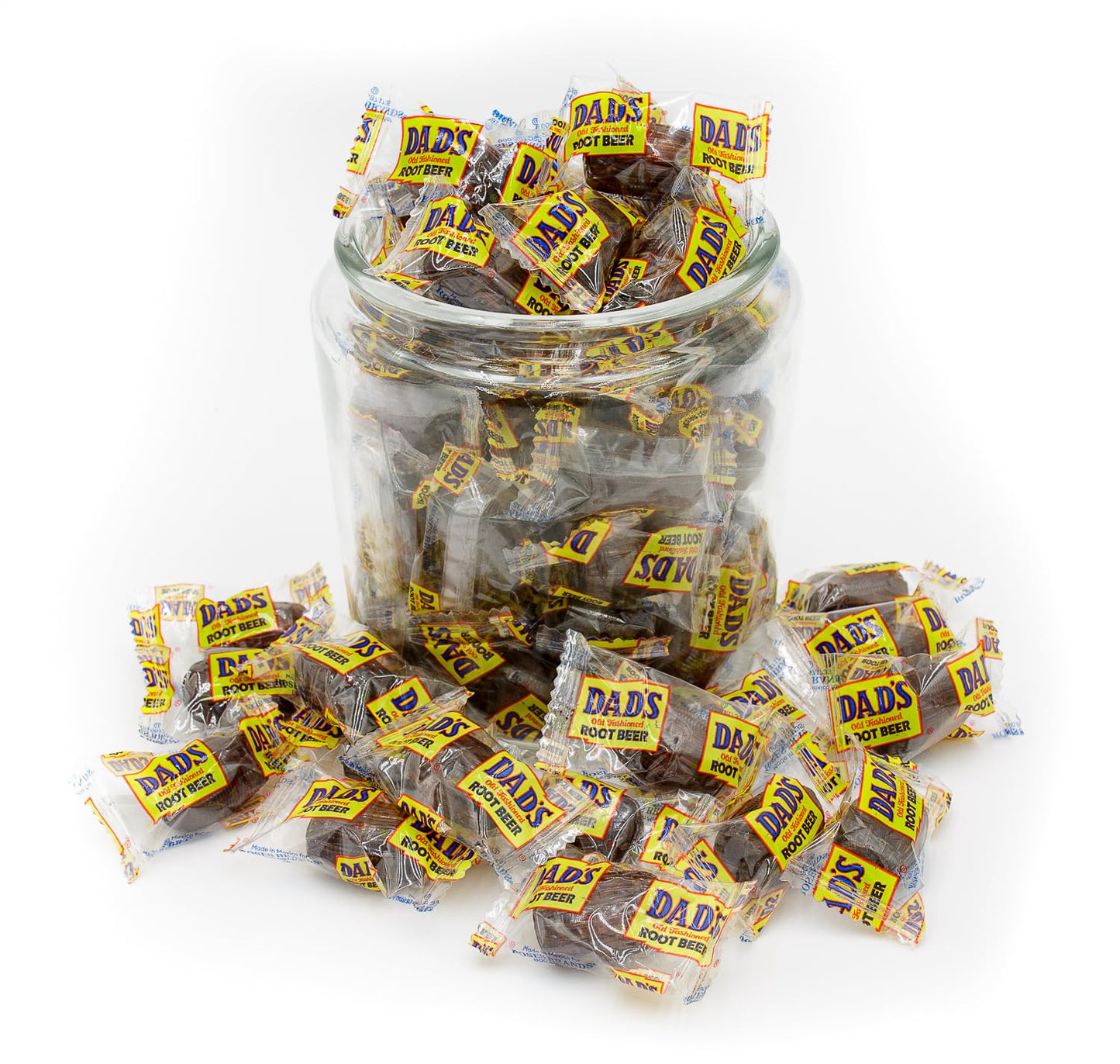 DADS ROOT malt-inspired BARRELS Hard Candy 5 lb - Bulk Bag  Old Fashioned  Original Flavor  Individually Wrapped