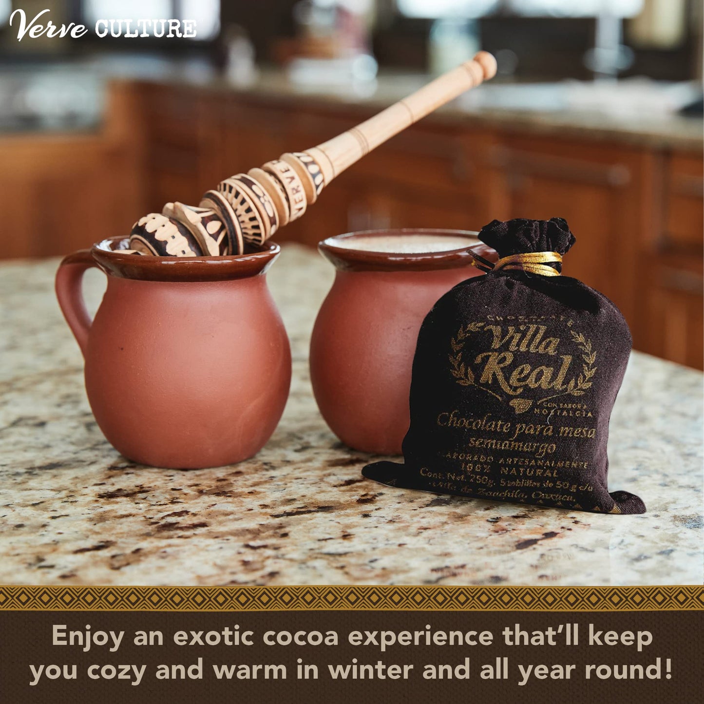Mexican Hot Chocolate By Verve Culture, Dairy Free Vegan Hot Cocoa, Gourmet Spicy Hot Chocolate Discs, Dark Hot Chocolate, 250G